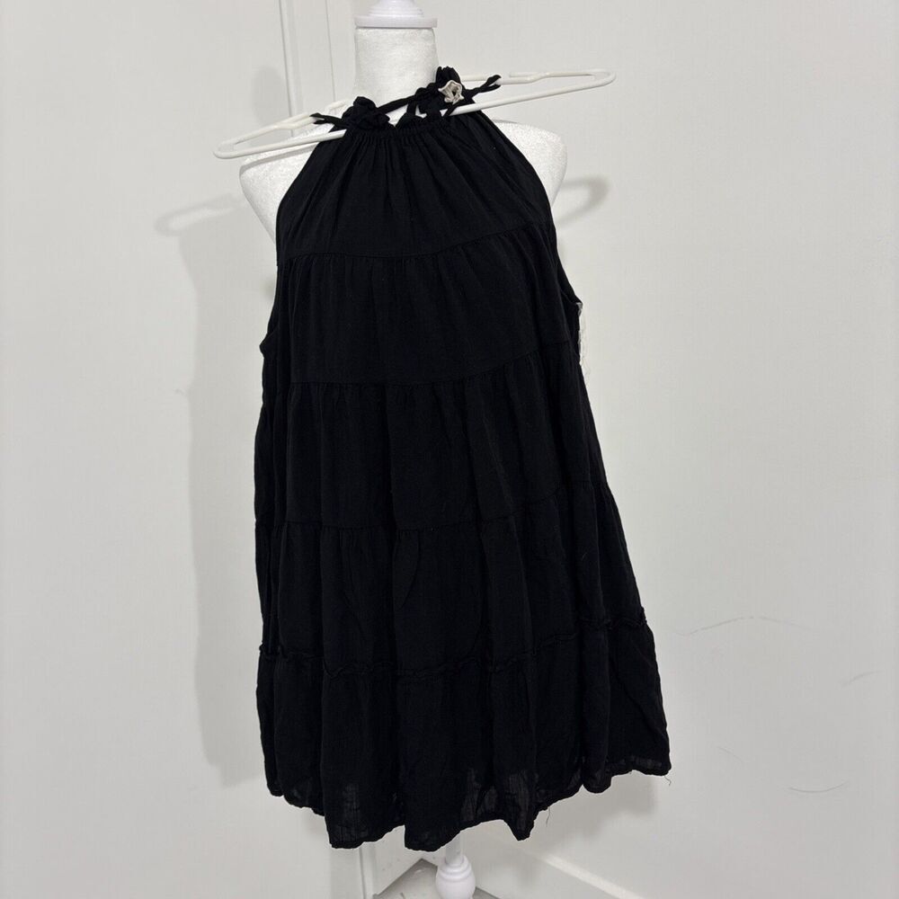 Millibon Blk Ruffled Dress Small‎